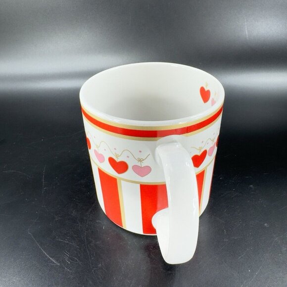 Flowers Inc Balloons Ceramic Coffee Mug Cup Red Pink Hearts Made Korea 2 Mugs - Picture 12 of 16